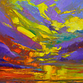 Coloful Sunset, oil painting, Modern Impressionist Art